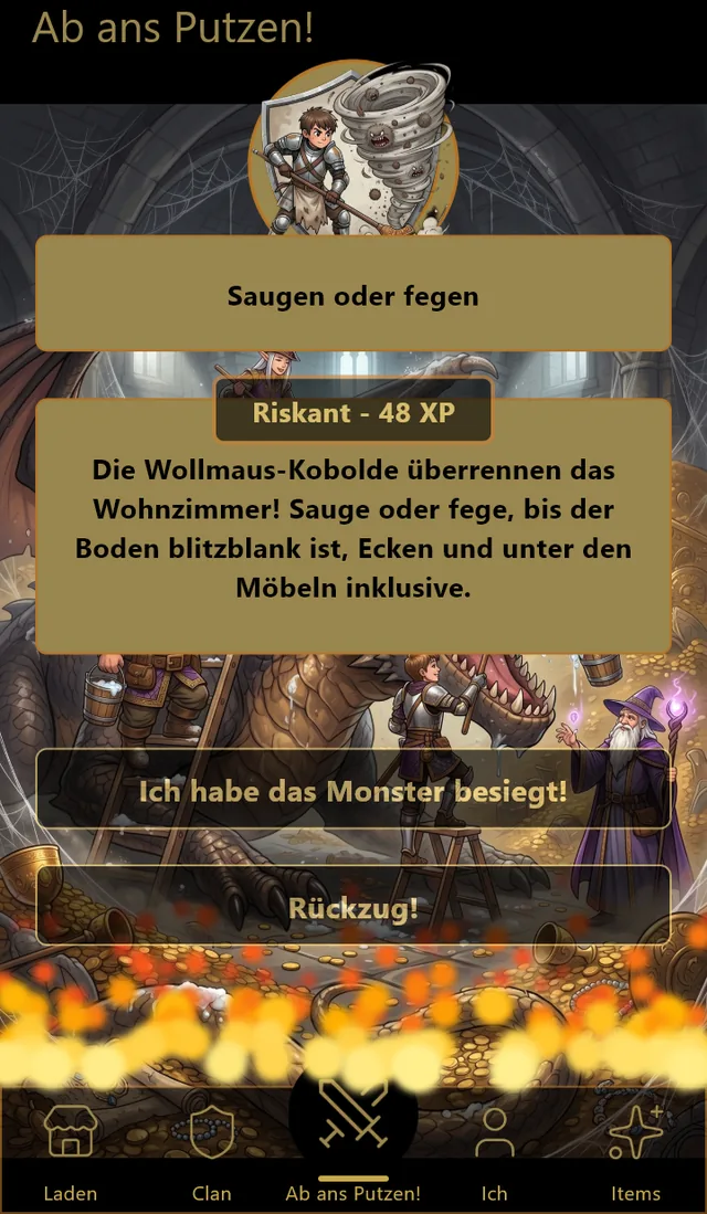 Ein laufender Kampf gegen ein Aufgaben-Monster