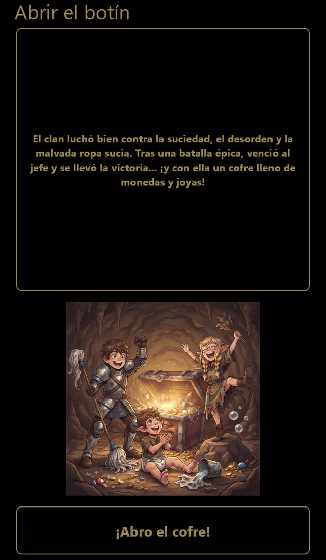 La apertura del botín: el relato de la batalla