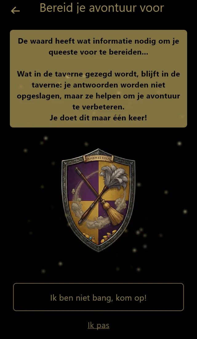 Bereid je avontuur voor: de vragen van de waard
