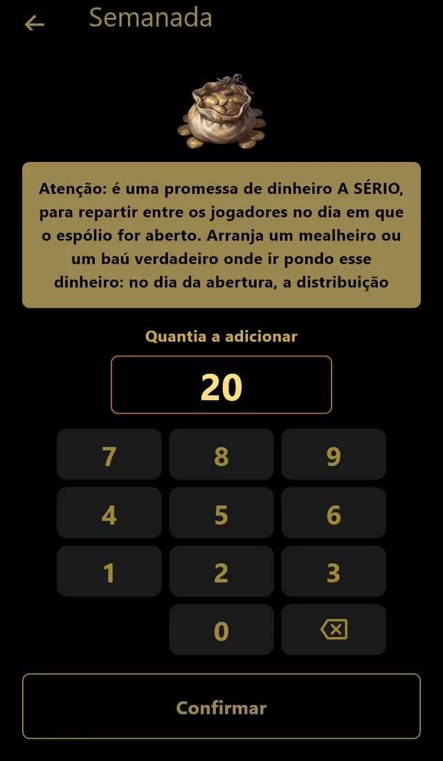 A promessa de mesada: dinheiro verdadeiro, a colocar num mealheiro verdadeiro