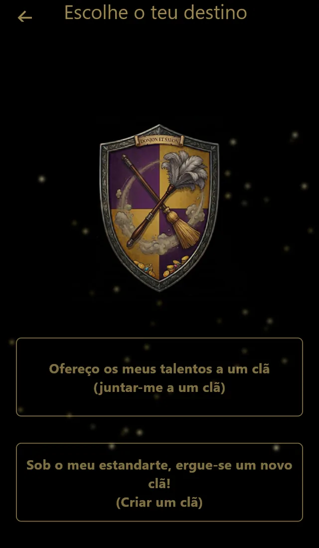 Escolhe o teu destino: juntar-se a um clã ou fundar um